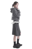 BELTED UNBAL STRIPE SKIRT