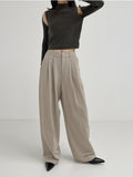 [unisex] Leel Two Tuck Banding Wide Slacks