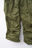 Glossy Shirring Cargo Pants