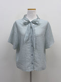 Carmen tie short sleeve blouse