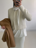 Mochi Angora Round Crop Cardigan