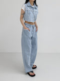 [unisex] Risk Vintage Wide Denim Pants