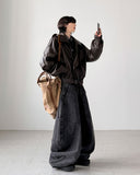 Villain Trench Leather Jacket