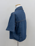 PLEASE DENIM CROP HALF SLEEVE JACKET