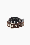 Single eyelet belt