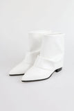 Wrinkle double wrap ankle boots