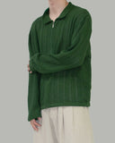 Cass see-through knit zip-up