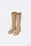 paper leather long boots