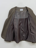 [Setup Available/Three-Piece] Bird No-Collared Loose-Fit Jacket