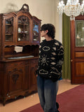 Cloud brush graphic knit