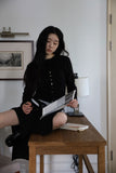 Buckle low long leather boots