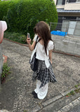 RAW CHECK SKIRT