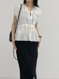 Jijel shirring flare blouse