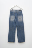 Leg Embo Dirty Washed Denim