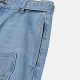 Solar Double Belt Denim Pants