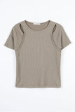 Layered short sleeve T-shirt