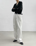 [unisex] Crown Two-Tuck Long Wide Pants