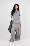 Crew frill layered sleeveless