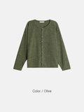 Rian Crop Round Knit Cardigan