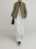 Reverse Pintuck Cotton Wide Pants