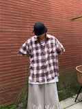 Mix Dirty Check Half Shirt