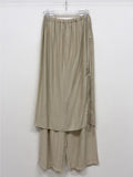 Wrinkle Wrap Layered Wide Pants