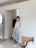 FRONT POCKET UNBAL SKIRT
