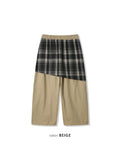 Rafi Check Layered Wide Pants