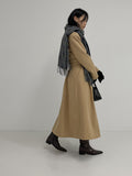Belted Single Long One Piece Coat