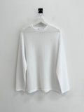 Texture See-through Knit Long-Sleeved T-Shirt