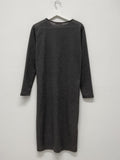 [Long sleeve ver.] Ribbed unbalance wrap one piece