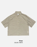Into Seersucker Crop Short Sleeve Shirt