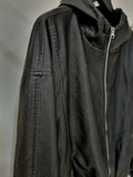 Vintage Leather Hood Jacket