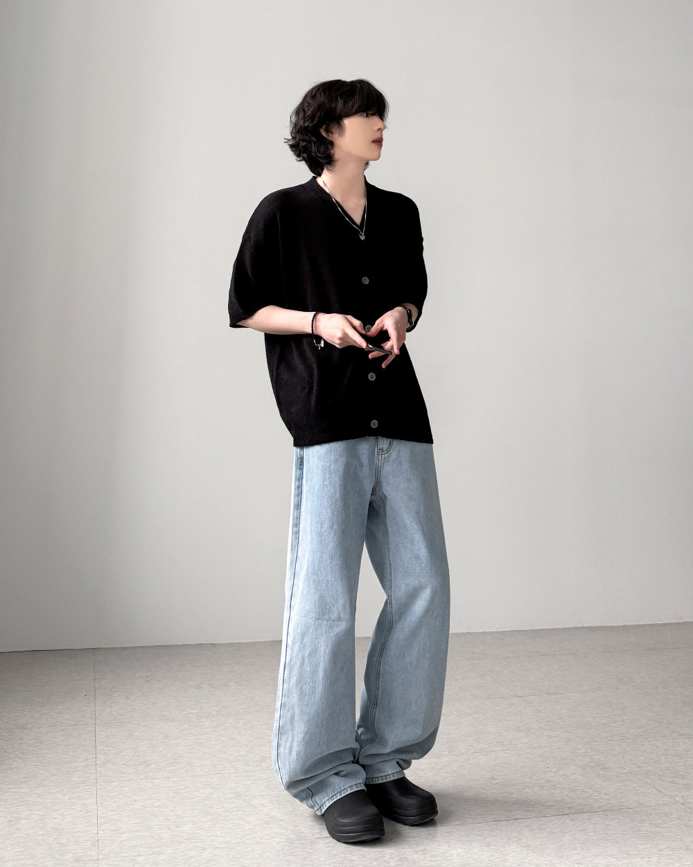 【YOURNUS】Hamel Long Wide Denim Amazon.com: Flamingals A-Line High Rise Vintage Wash Stitch