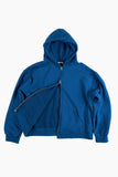 Color two-way hood zip-up