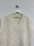 Checker Pattern Knit Vest