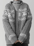 Nordic Knit Zip-up Jacket