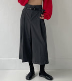 Stripe Non-Obi Bermuda Slacks