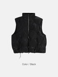 [Fillpower 700G] Irregular Shirring Line Puffer Vest