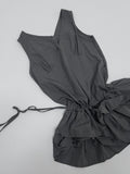 Mori Frill Layered Sleeveless One-Piece Dress