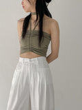 LeM Pintuck Wide Slacks
