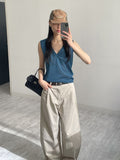 121 One Tuck Cotton Wide Pants
