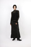see-through mesh long skirt