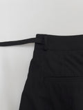 D-Ring Two Tuck Long Wide Slacks