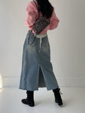 Bay Teen Denim H-Line Long Skirt
