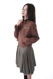 CROP SUEDE RIDER JACKET