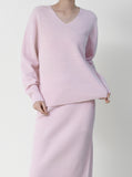 [Premium] Penny Whole Garment Wool Knit & Skirt