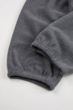 Cozy belted fleece jogger pants