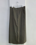 Silky Twist Wrap Long Skirt
