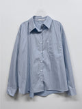 Maroon Stripe Loose-Fit Shirt